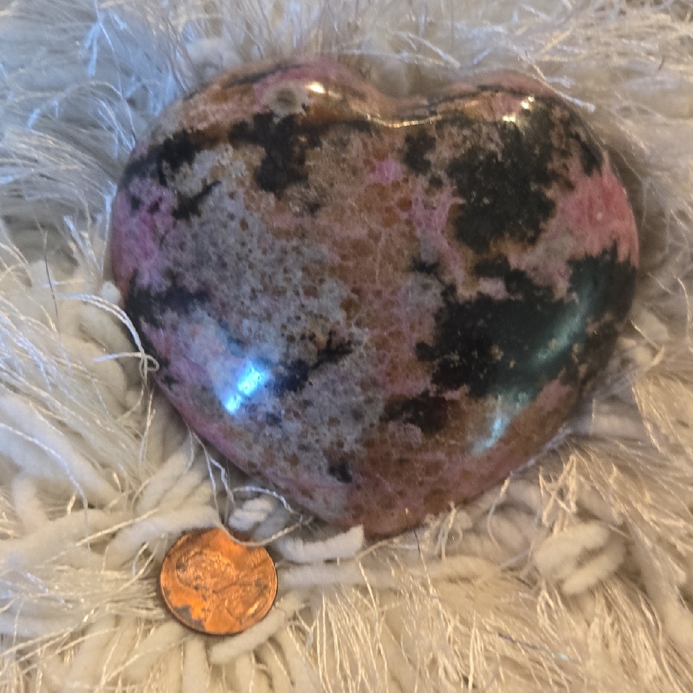Heart-Shaped Rhodonite Crystal